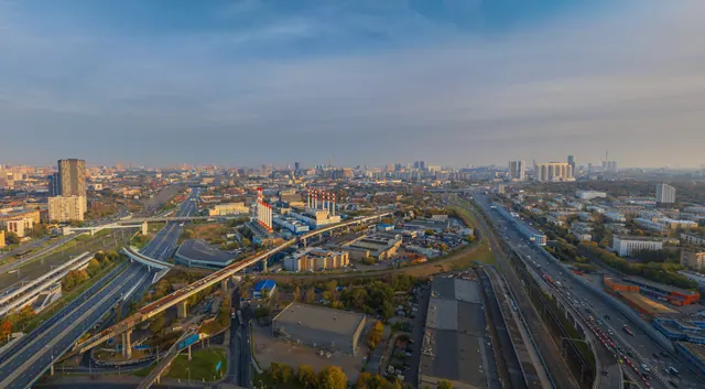 Вид из окна 23 этажа на Москва-Сити